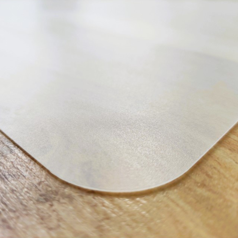 Protective Semi-transparent Floor Mat for a Chair or Armchair
